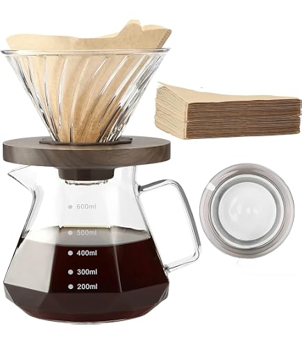 SOTECH Pour Over Coffee Set – Glass Server, Dripper & Kettle For Home Brewing & Outdoor Use