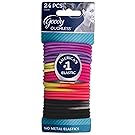 Goody Ouchless Hair Elastic, Double Dare Me, 4 mm, 24 Count