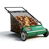 Garvee Push Lawn Sweeper,21-Inch Width Enhanced 4-Brush System with Large 3.5 cu. ft. Hopper Bag, Ideal for Yard and Garden Cleanup, Green