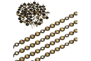 uxcell Upholstery Nailhead Trim, 8 Meters Glossy Upholstery Tacks Strips, Decorative Nail Trims with Nails for Sofa Headboard