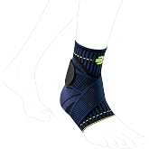 Bauerfeind Sports Ankle Support - Ankle Brace for Stabilization &amp; Protection - Figure-8 Taping Strap - Targeted Compression - Lightweight &amp; Durable (Black, XX-Large/Right)
