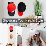 Vibbang 10 Pack Adhesive Hat Holder for Wall Mount No Drilling Hat Rack view 7