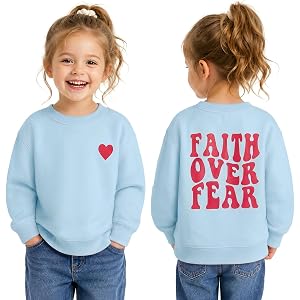 Haloumoning Toddler Baby Girl Crewneck Sweatshirt Graphic Print Tops 9M-8Y | Kids Long Sleeve Pullover, Cute Heart & Letter G