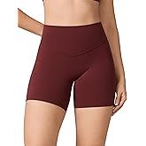 UNISSU Hugcurve No Front Seam High Waisted Workout Biker Shorts for Women 6 Inches Tummy Control Buttery Soft Yoga Pants Gym