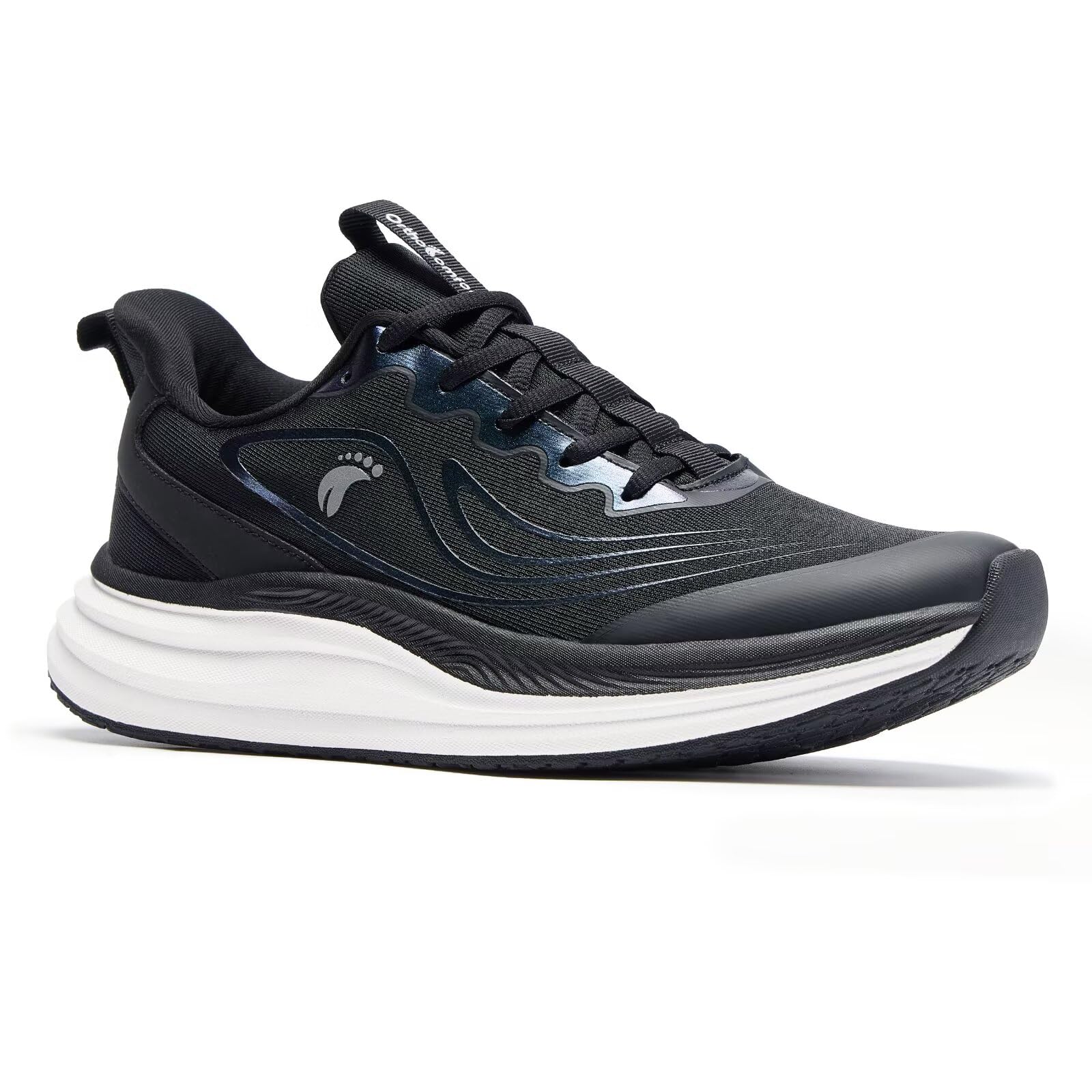 Photo 1 of (9.5) (USED/FAIR) Women's Orthopedic Tennis Shoes: Fit Orthotic Arch Support Plantar Fasciitis Trail Sneakers, Cushion Thick Sole Outdoor Bowling Hiking Training Road Running Shoes Black Size 9.5