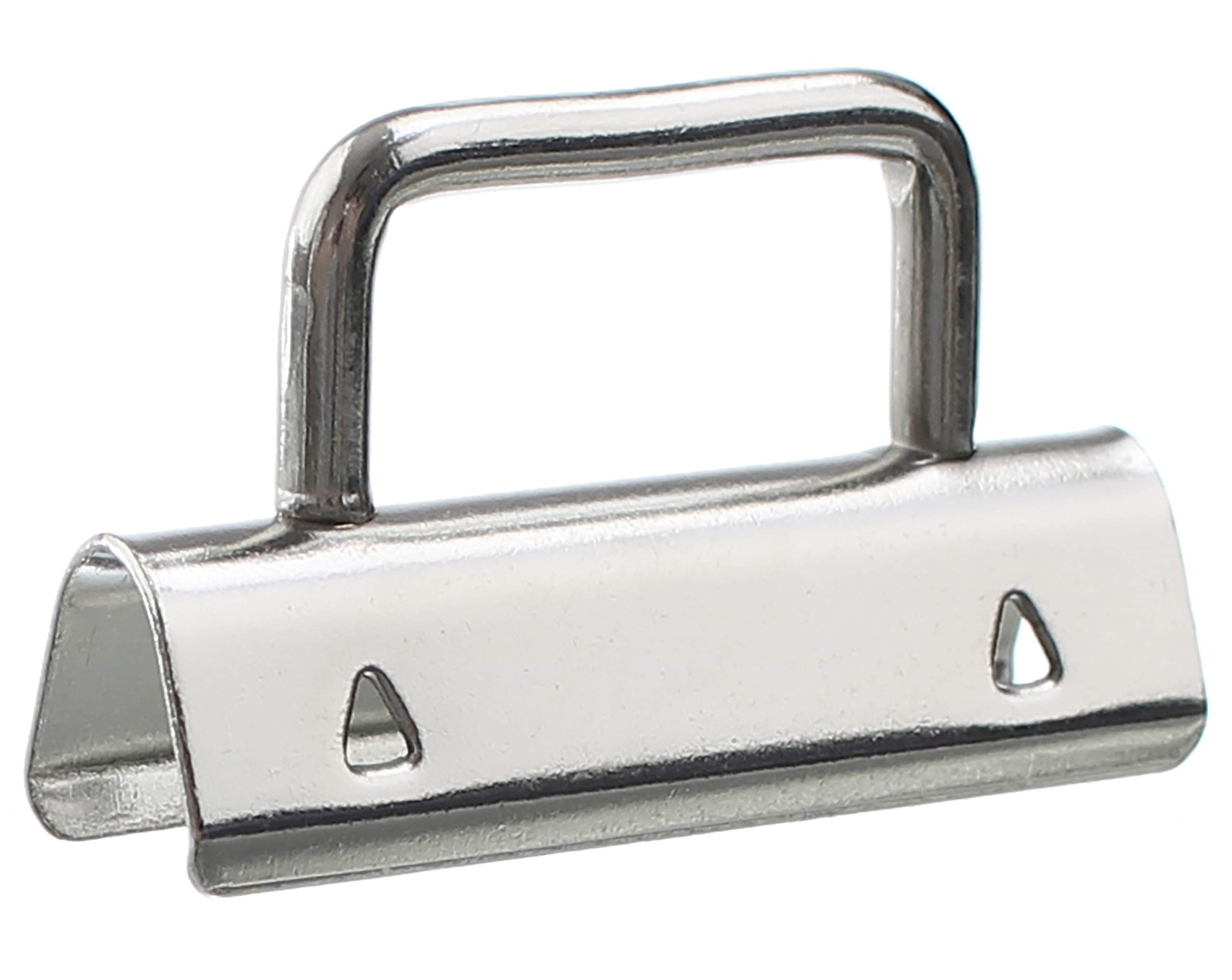 CleverDelights 25 Pack - 1.5 Key Fob Hardware - Silver Color - for Lanyards Key Chain Wristlets - 1 1/2 Inch