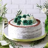 Kesote 50 Pcs Green Artificial Rose Heads 4cm Real Touch Party Decor view 6
