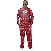 FOCO NFL Men's Team Color Large Primary Logo 2 Piece Top and Bottom Ugly Pajama Set