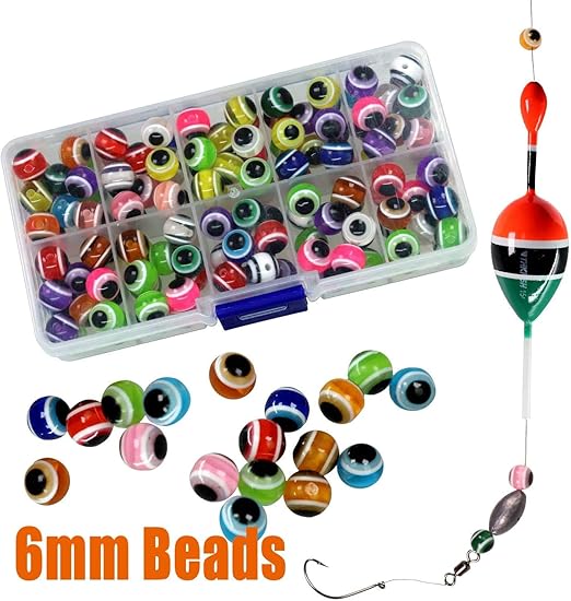 Fish Eye Fishing Bead Carolina Rig Beads 6mm 8mm 10mm 12mm Plastic