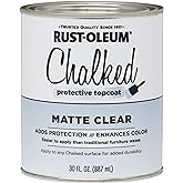 Rust-Oleum Chalked Ultra Matte Clear Top Coat Paint | Protective Top Coat, Scratch Resistant, Chip Resistant, UV Resistant, Non Yellowing, Fast Drying, Multi Surface, 30 oz