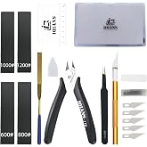 IQIANS 15PCS Basic Hobby Model Tool Kit for Model Building, Gunpla &amp; 3D Printing, Precision Nippers, Hobby Clippers for Gundam &amp; Warhammer, Wire Cutters and Pliers for Miniature Craft Tool Kits