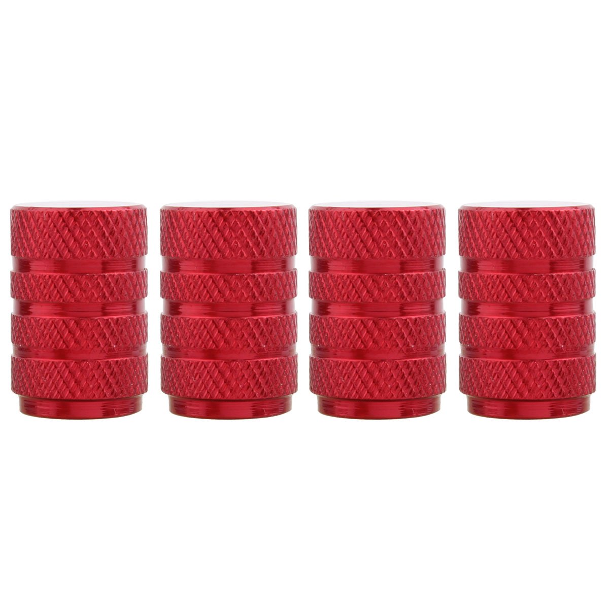 TOMALL Round Valve Caps Red Car Vehicle Tyre Tire Valve Stem Decorative Dust Cap Cover 4pcs