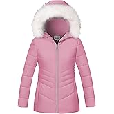 WULFUL Girl’s Winter Parka Coat Long Hooded Waterproof Warm Fleece Puffer Jacket