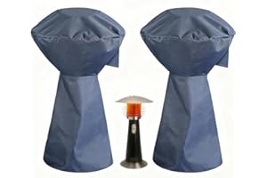 Grinsvalley 2 Pcs Tabletop Patio Heater Covers Compatible with Coh-500 Portable Tabletop Heater Outdoor Covers Waterproof Dustproof Wind-resistant Snow-resistant
