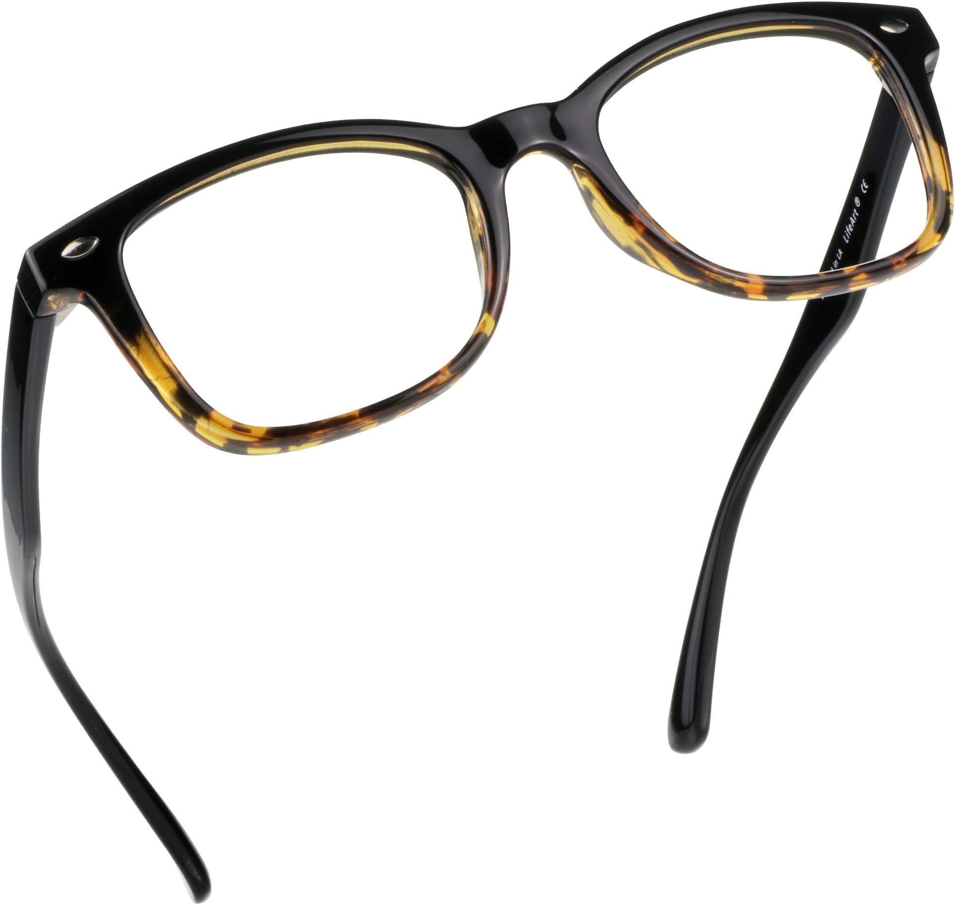 LifeArt Blue Light Blocking Glasses, Anti Eyestrain, Computer Reading Glasses, Gaming Glasses, TV Glasses for Women Men, Anti UV, Anti Glare (Tortoise, 0.50 Magnification)