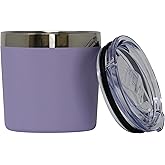 MIRA Insulated Lowball Cup, 9 oz Double Walled Stainless Steel Tumbler for Whiskey, Cocktails, Hot & Cold Liquids, Lavender Violet
