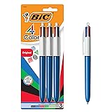 BIC 4-Color Ballpoint Pens, Medium Point (1.0mm), 4