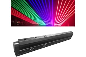 ANUU Stage Lights Disco Light 8 Beam Effect Moving Head Lights Party Light Strobe Light RGB LED Music Lights by DMX Control f