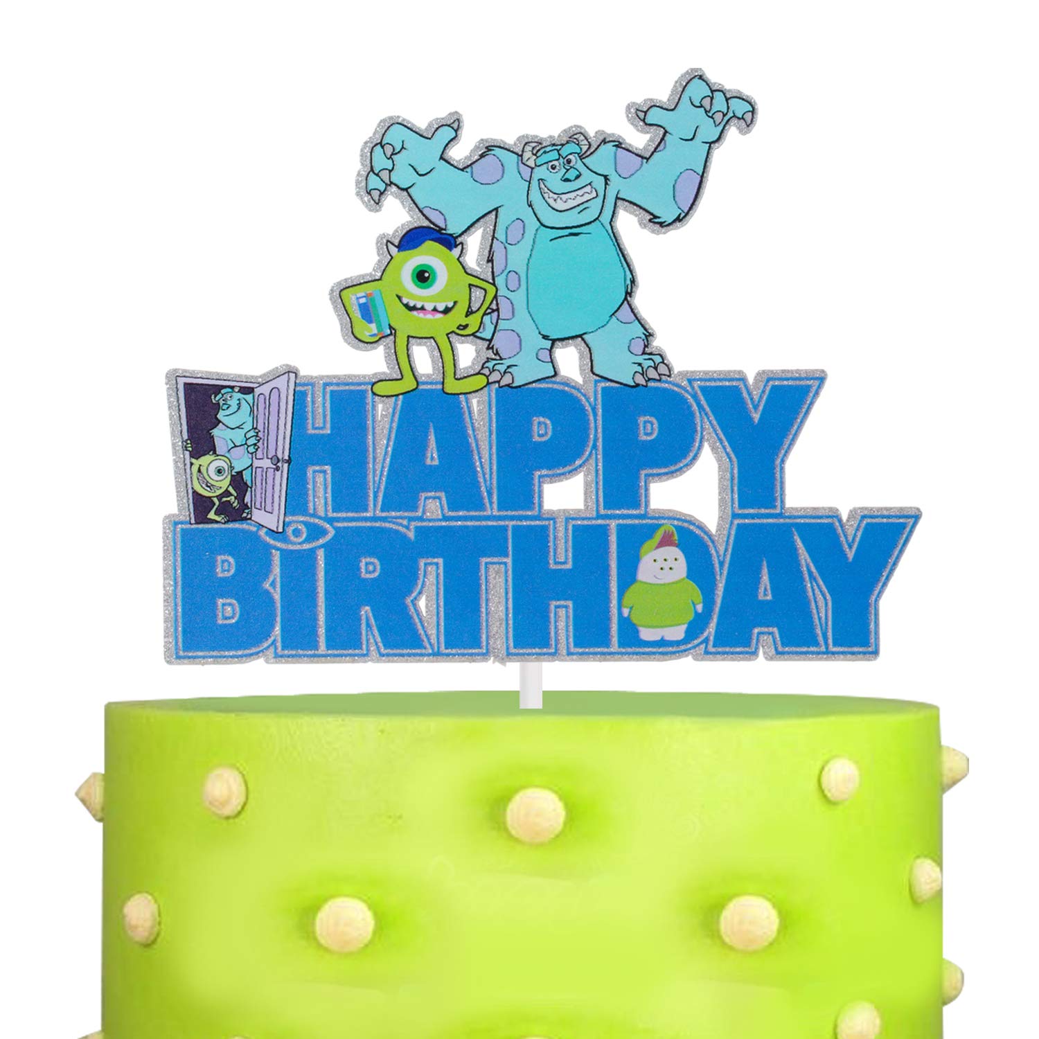 AERZETIX Monsters Inc Cake Topper Birthday Monsters University Themed Decor for boys Girls Sign Party Decorations Supplies