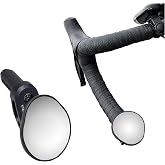 Hafny Drop Bar Bike Mirror, HD Automotive Grade Glass, Shatter-Proof, Super Convex Lens, Bar End Mirror, Cycling Mirror, HF-M956-FR06 (Silver Glass)