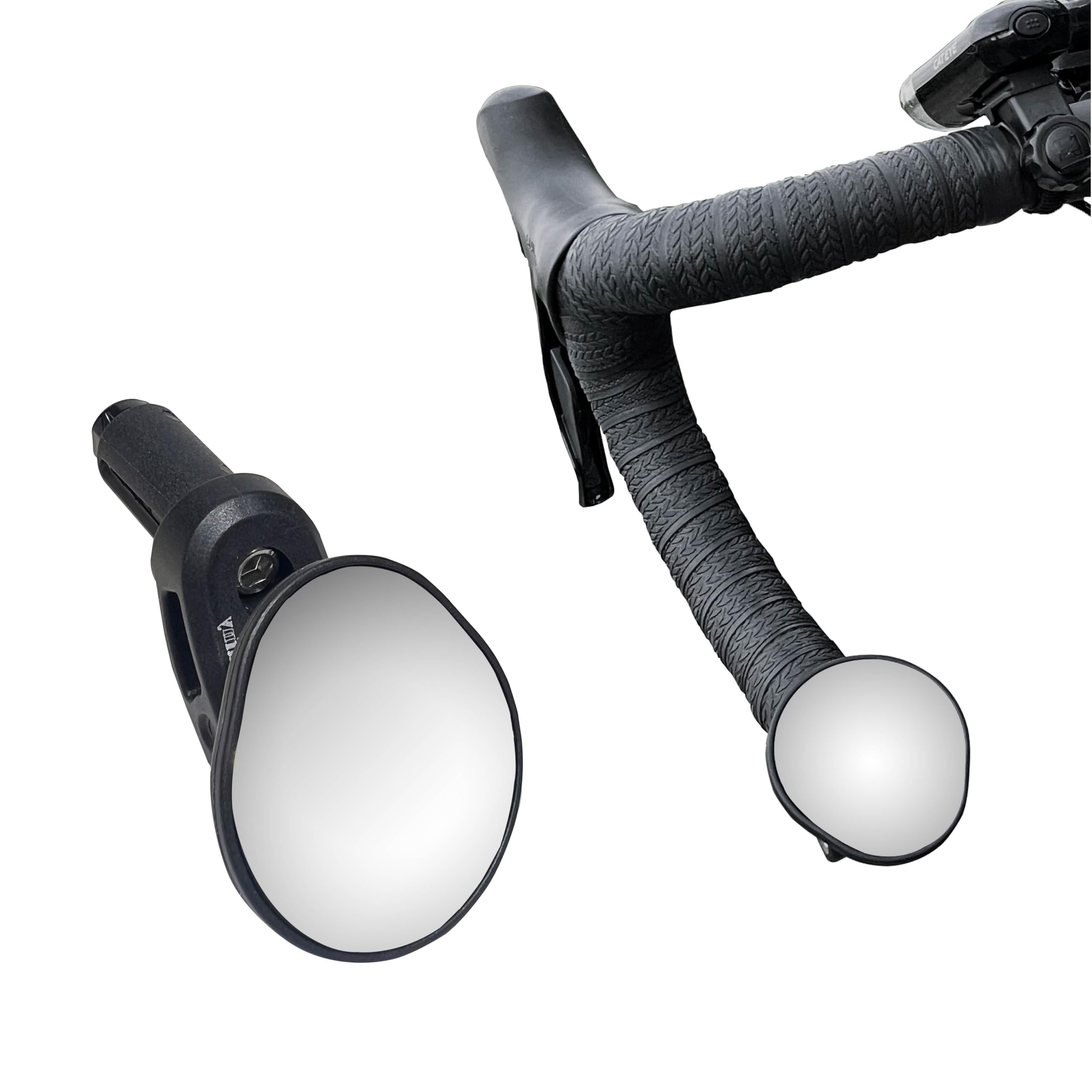 Hafny Road Bike Bar End Mirror, Convex Blue Glass Mirror, HF-M956S-FR06 (Silver)