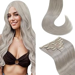 LaaVoo Clip in Hair Extensions Gery Clip in Hair