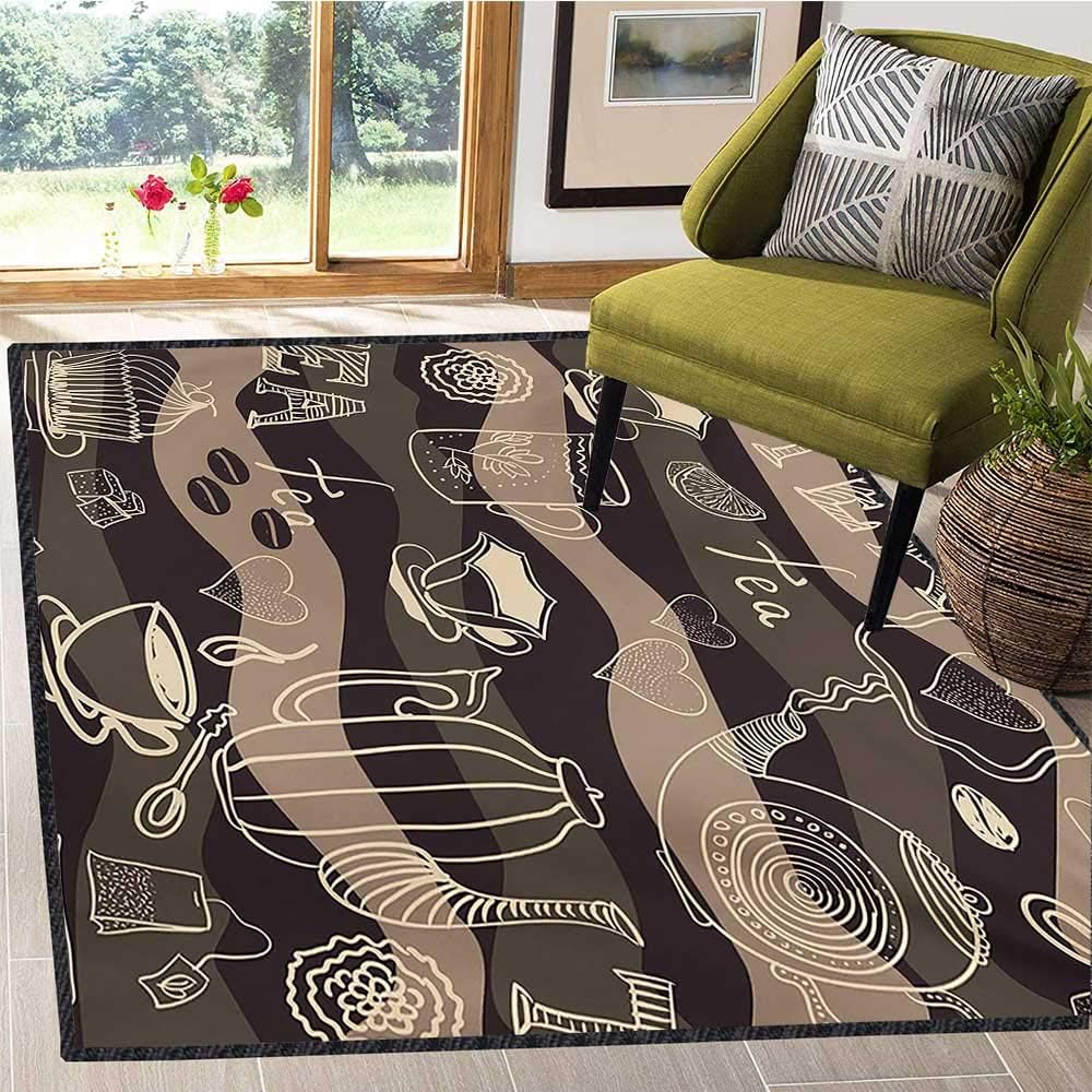 Tapetes antiestáticos para fiestas de té, letras de té estilizadas