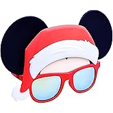 Sun-Staches Disney Mickey and Minnie Holiday Sunglasses Costume Accessory | UV400 | One Size Fits Most