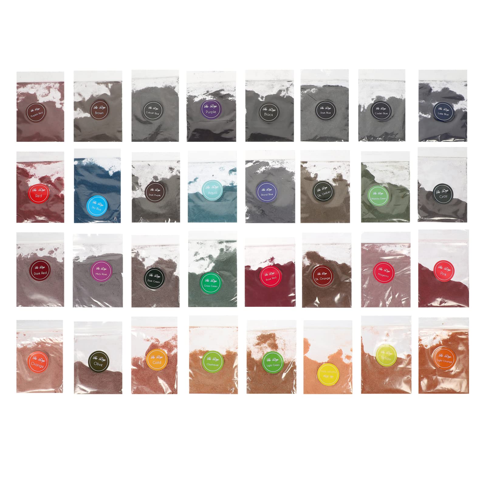 Ciieeo Kids Ties 32 Bags Tie Dye Powder Refills Colors Permanent Tie Dye Powder for Tie Dyeing Kids Costume