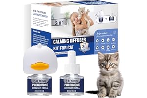 TTLXRL Cat Calming Diffuser Pheromones 3 In 1 Pheromone Calm Diffusers For Cats Plug In Multicat Thera Pet Feline Stop Peeing Ins Refill Hormone Anxiety Fermon Multi Kit Portable Classic Defuzzer Calmer