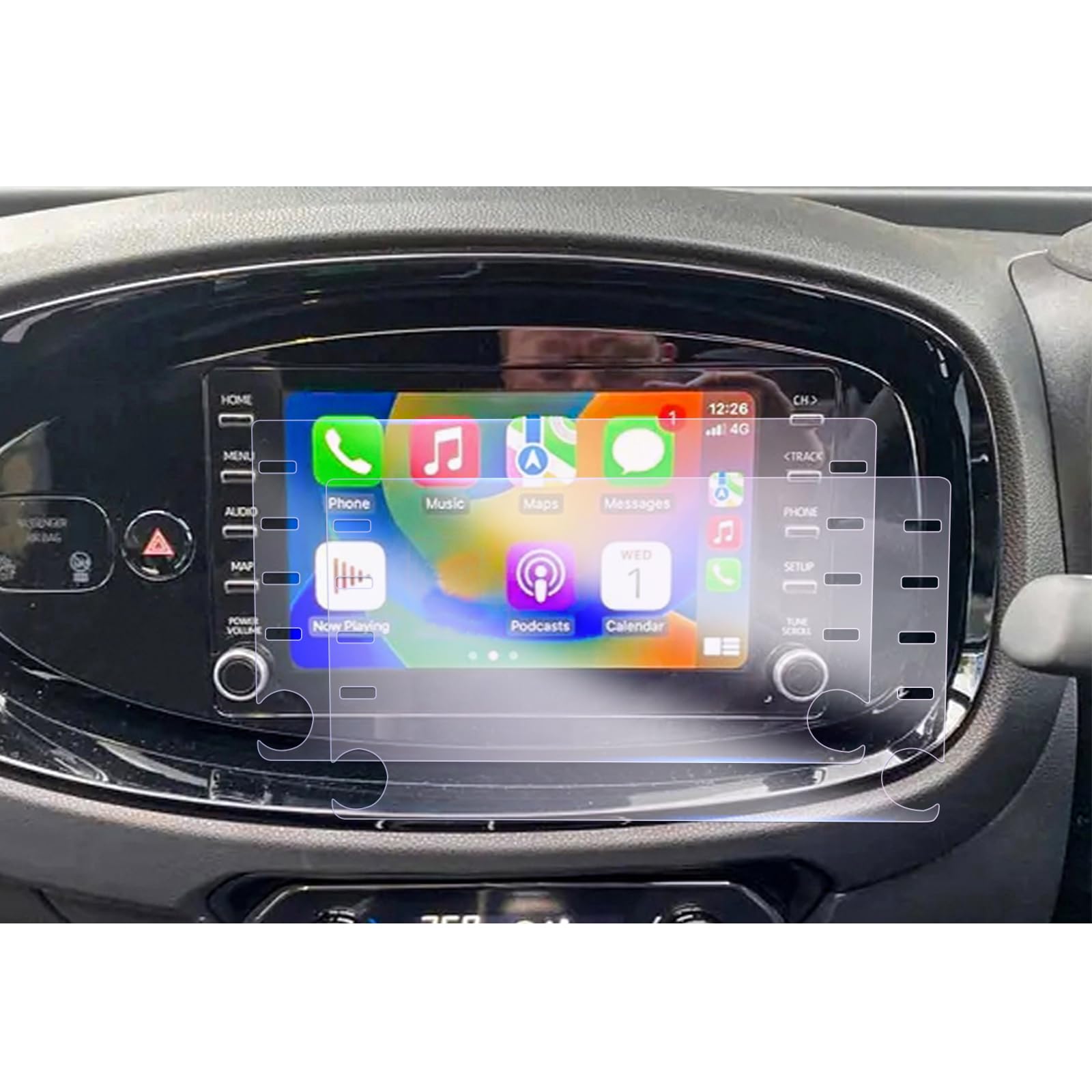 GAFAT [Pack of 2] Compatible with Toyota Aygo X AB70 2022-2023 2024 8 Inch Navigation Protective Film, Nano Screen Protector for 8 Inch Infotainment Touchscreen Display, 6H Anti-Scratch