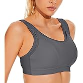 Wingslove Womens Sports Bras High Impact Adjustable Wireless Plus Size Sports Bra Full Figure Large Bust Workout Running Bra