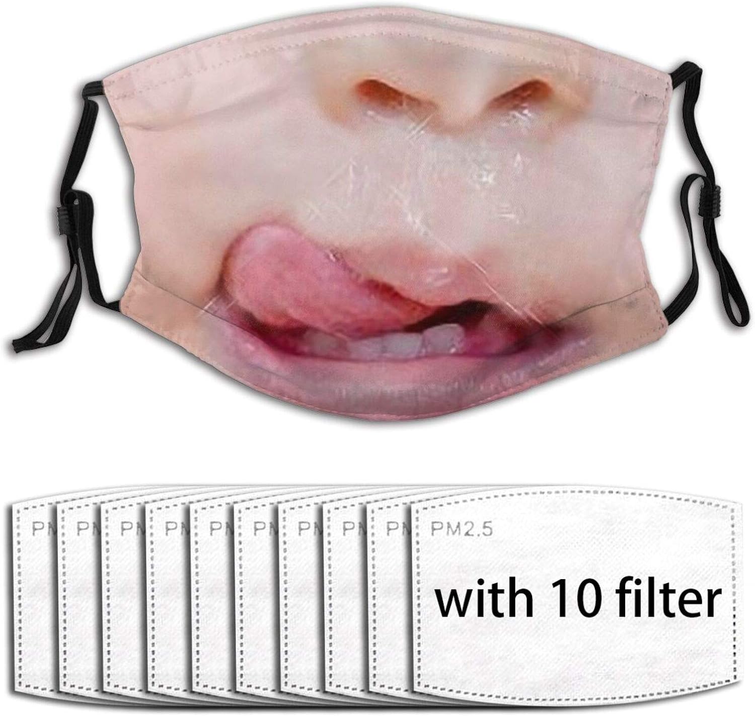 Funny Kid Snot Nose Mask with Replaceable Filter Reusable Washable Face