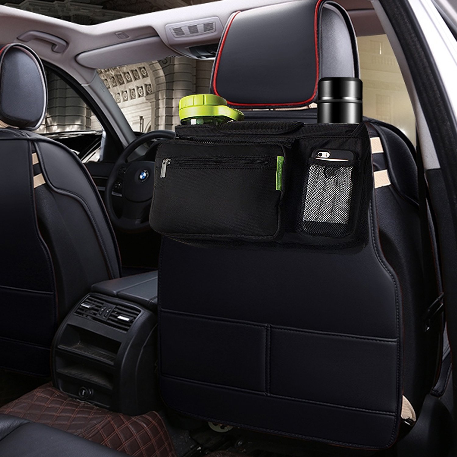 Stroller Organizer Black, ProCIV Universal Baby Stroller Bag Fits All Strollers Premium Deep Insulated Stroller Cup Holders Extra-Large Storage Space for iphones Diapers Cups Toys