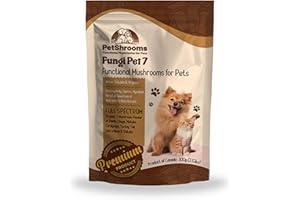 iFungi PetShrooms 7 Mushroom Blend for Pets | 7 Mushroom Organic Whole-Spectrum Blend | Canadian-Made | Water-Soluble | 1g Da