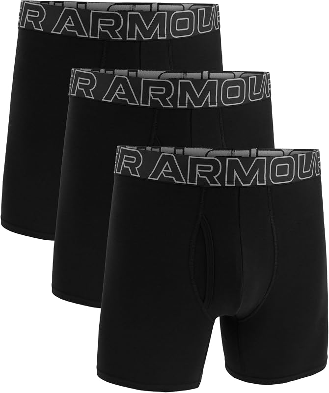 Boxer da Uomo in Cotone ad Alte Prestazioni, Cucitura Interna 15,2 cm, Comfort per Tutto Il Giorno e Ultra Morbidi, Solido Nero - Nucleo, Small