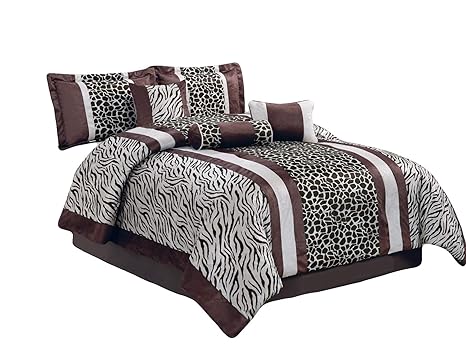 Amazon Com Hgs 7 Pc Soft Faux Fur Safari Double Striped Zebra
