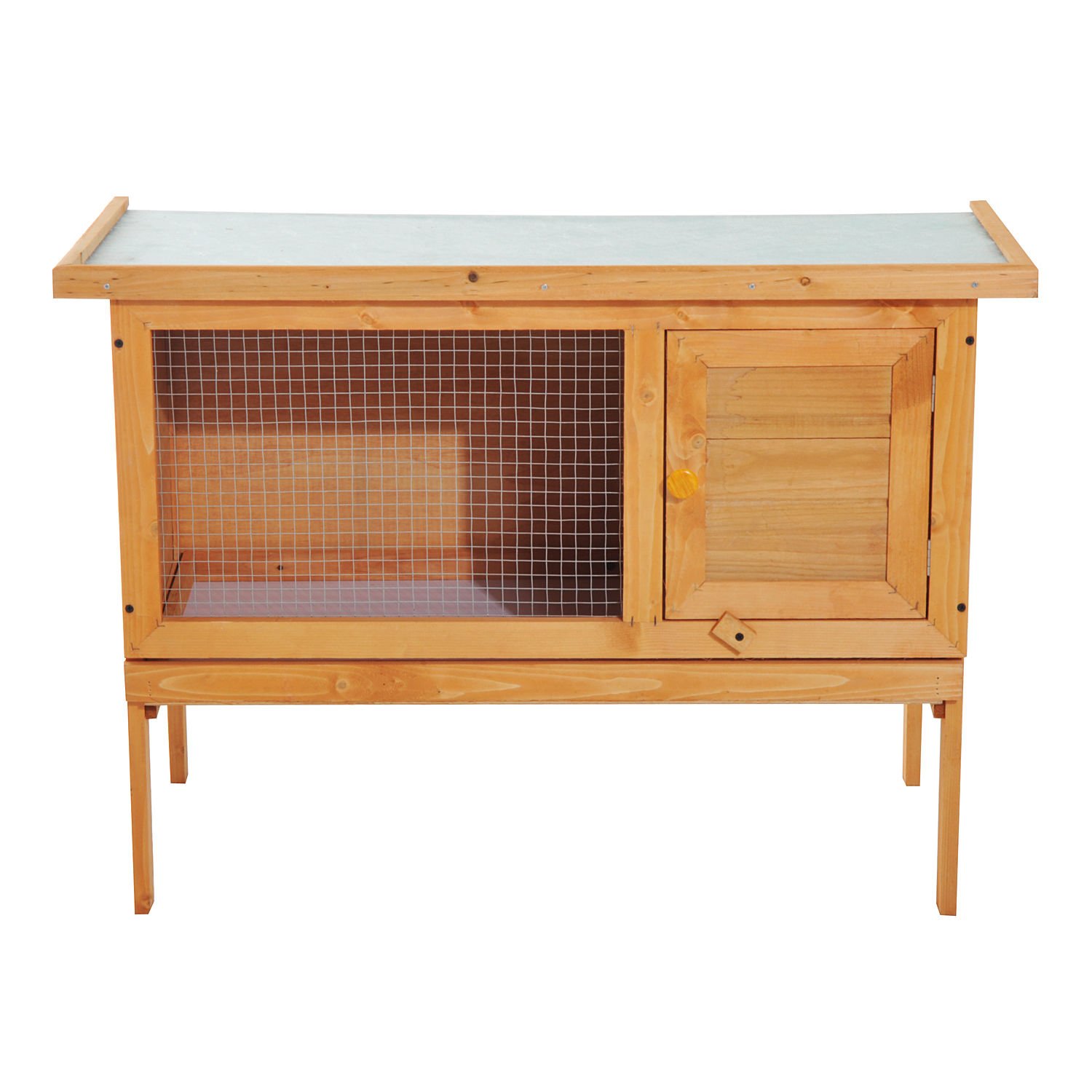 Cucce e habitat PawHut Gabbia per Conigli Conigliera da Esterno in Legno di Abete 90x45x65cm Cucce e habitat PawHut Gabbia per Conigli Conigliera da Esterno in Legno di Abete 90x45x65cm