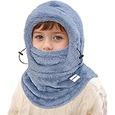 Kids Balaclava Ski Mask Windproof Hooded Face Mask Thermal Fleece Winter Hat for Boys Girls