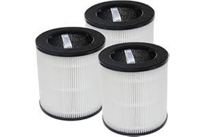 PUREBURG Replacement Filter Compatible with Tailulu AP100 Air Purifiers,3-Pack H13 True HEPA Activated Carbon 3-Stage Filtration Air Clean Dust VOCs