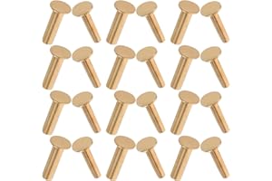 Gatuida 14 Pairs Knife Handle Pins Rivets for Kitchen Tools, Stainless Steel with Golden Finish, Sturdy
