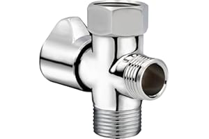 LUXE Bidet 7/8" x 7/8" x 1/2" Shut-Off Valve T-Adapter for Bidets, Compatible with NEO Series Bidet Attachments (Winged, Chrome Finish)