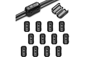 EMI RFI Noise Filter Cable Ring, Roctee 12 Pcs Ferrite Choke Snap On Noise Suppressor Cable Clip Electronic Ferrites Core for 3.5MM Diameter Wire (Black)