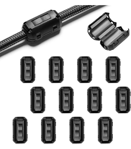 ISKUKA [Pack Of 10] Ferrite Beads Clip - On Design For HDI Cable USB - View #8
