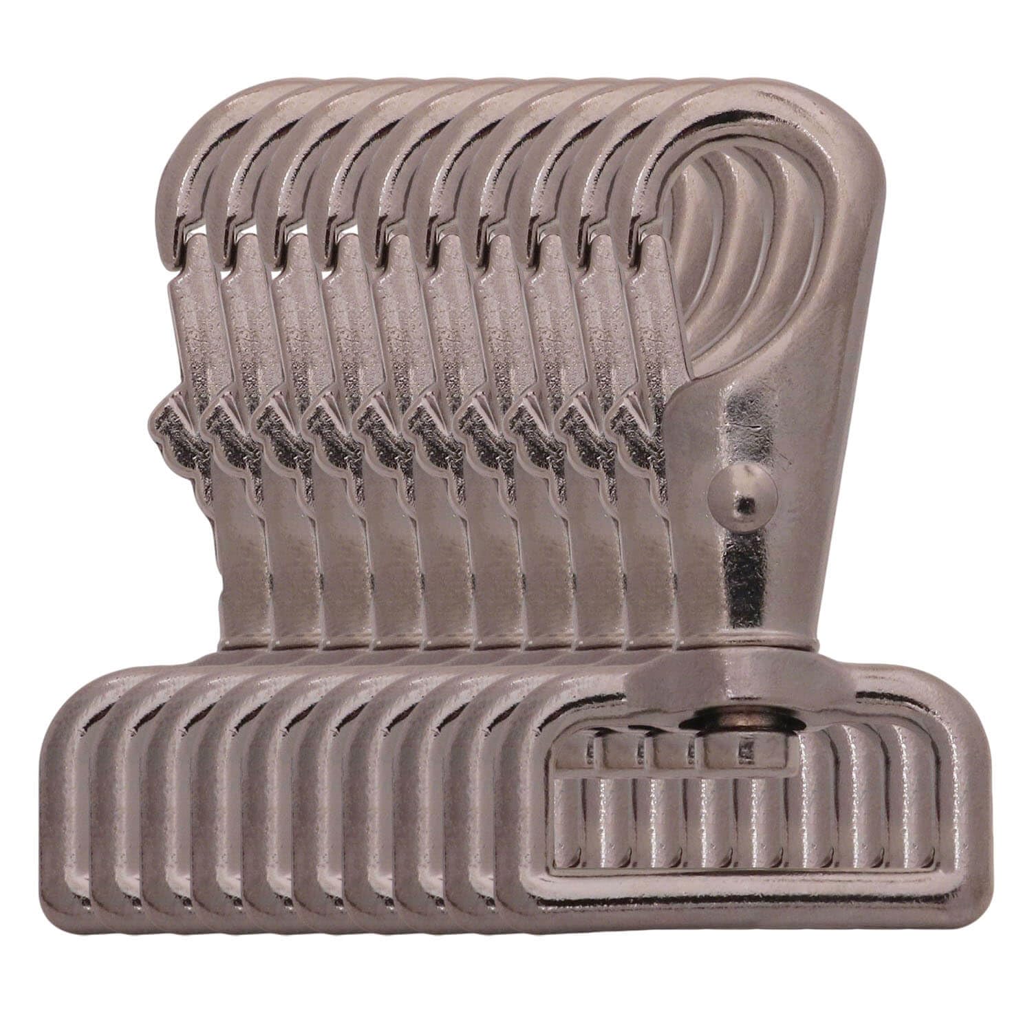 BIKICOCO 1'' Swivel Trigger Tilt & Bump Thumb Knob Bolt Snap Hook Lobster Claw Clasp Spring Loaded Clip, Gunmetal - Pack of 10