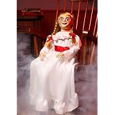 Gemmy 25 Inch Annabelle Doll Animatronic Decoration with Head Movement, Eerie Music, Posable Arms | Horror Movie Halloween Display