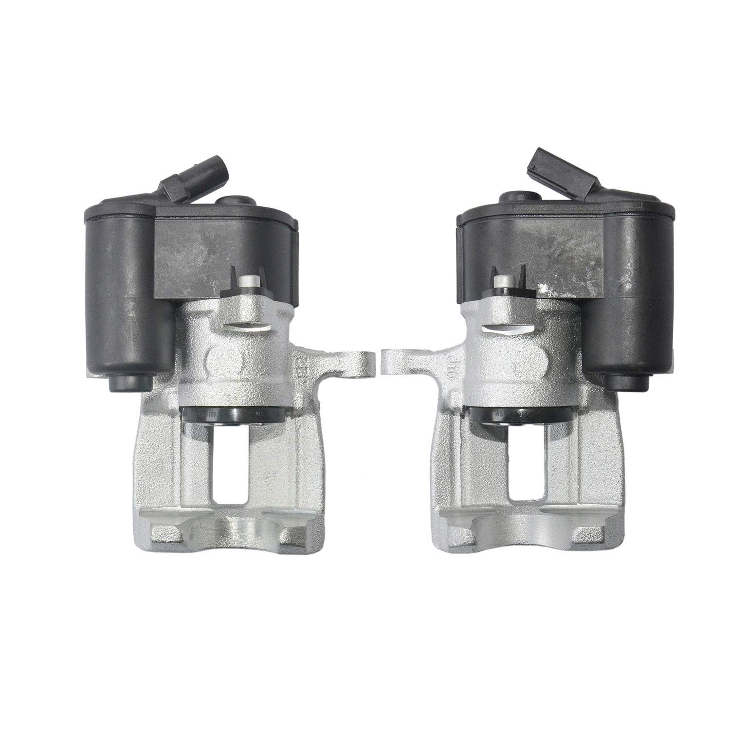 Brake Caliper Pair Rear Compatible with Audi Q3 Sharan Tiguan Passat CC Variant 2.0T 08-14 Part# 5N0615403 5N0615404 AKWH