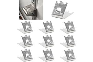 AxiSculpt 920158 Freezer Shelf Clips Refrigerator Shelf and Fridge Cooler Support 304 Stainless Steel Metal Shelf Clips Replacement Shelves Square Fridge Hooks (10PCS)