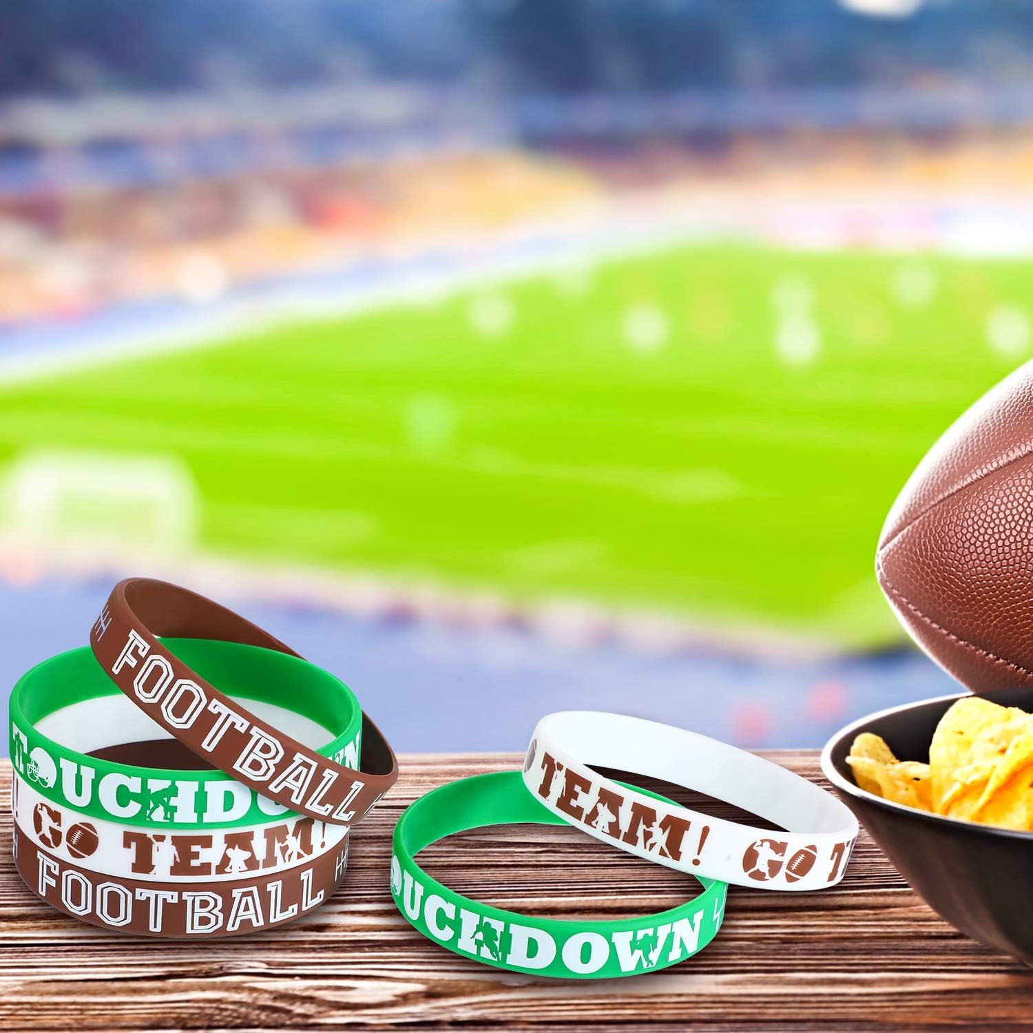 30 Pieces Football Party Silicone Bracelets - Image 5