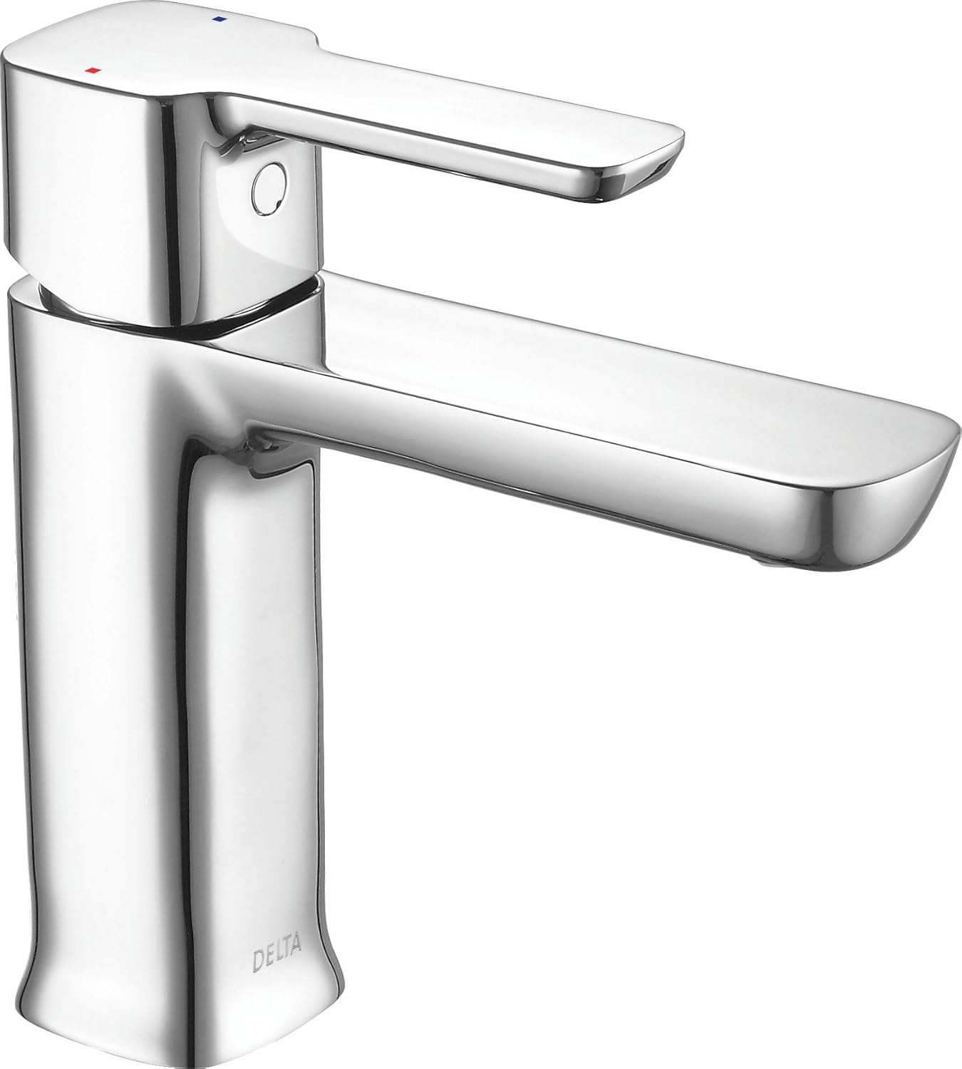 Delta Faucet Modern Single Hole Bathroom Faucet, Single Handle Bathroom Faucet Chrome, Bathroom Sink Faucet, Drain Assembly, Chrome 581LF-PP - - 